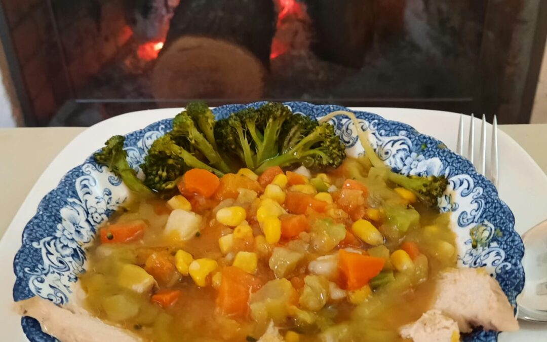 Cazuela de vegetales con pollo